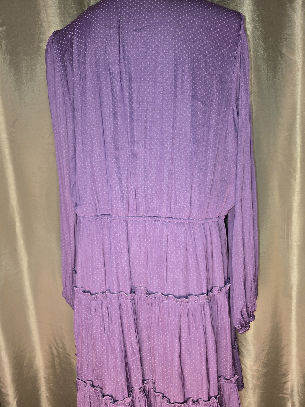 Cato Lavender Tiered Long-Sleeve Dress - Picture 8 of 10